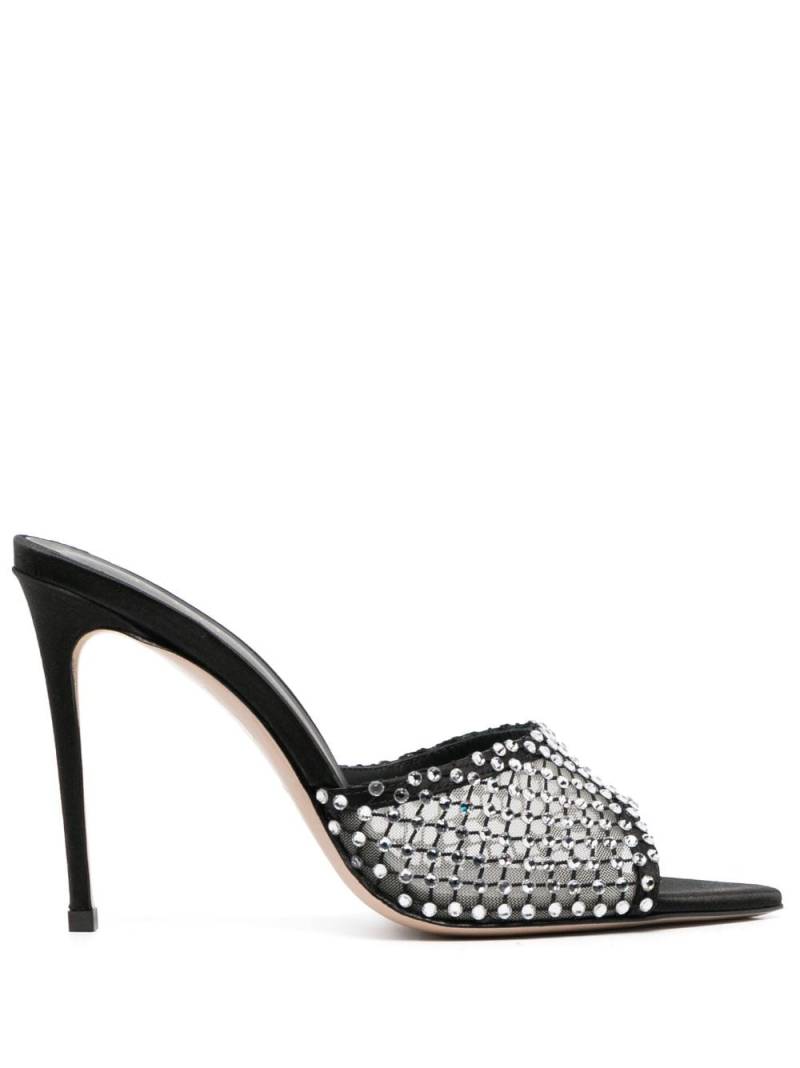 Le Silla Gilda 100mm crystal-embellished mules - Black von Le Silla