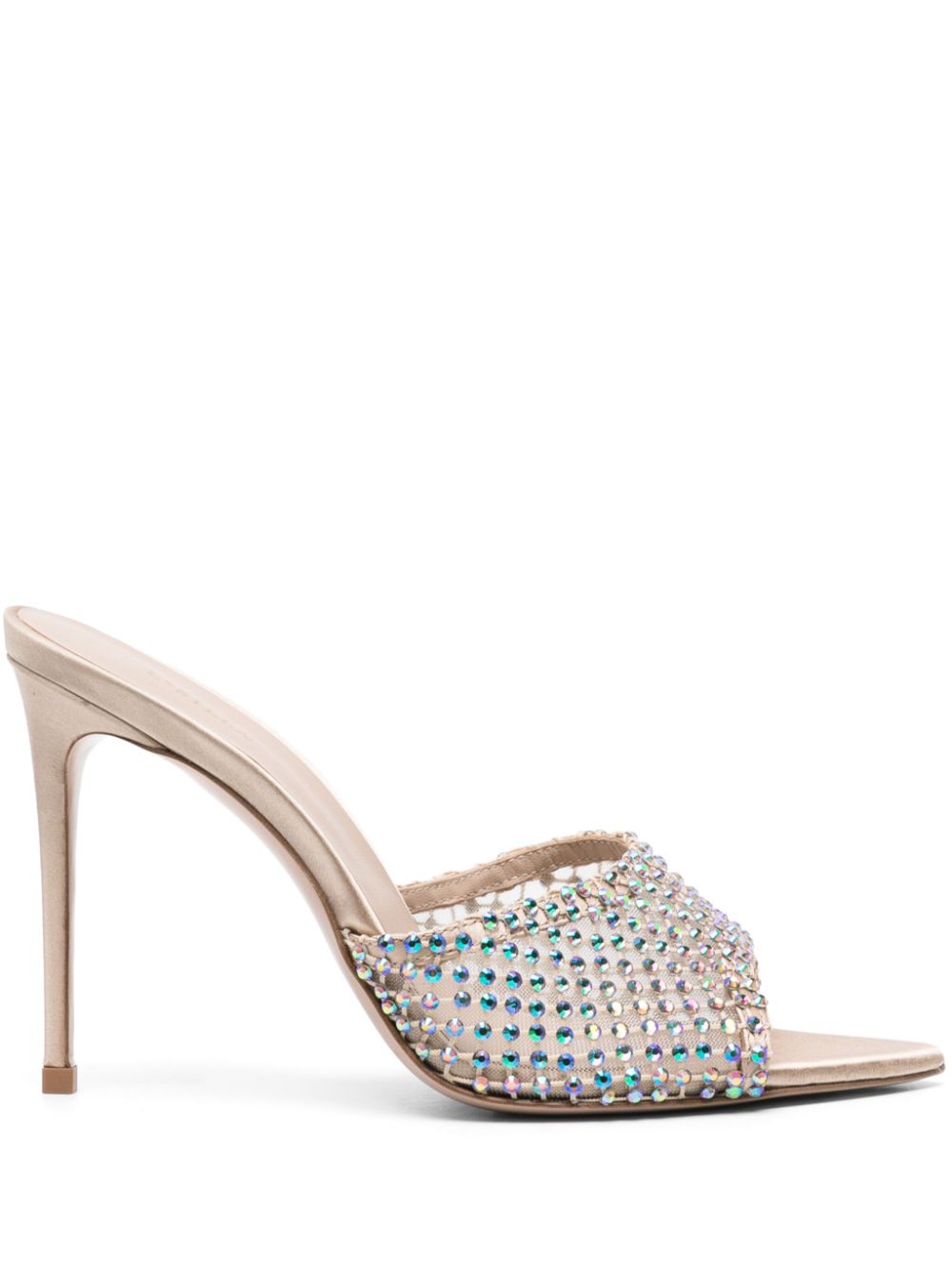 Le Silla Gilda 110mm crystal-embellished mules - Neutrals von Le Silla