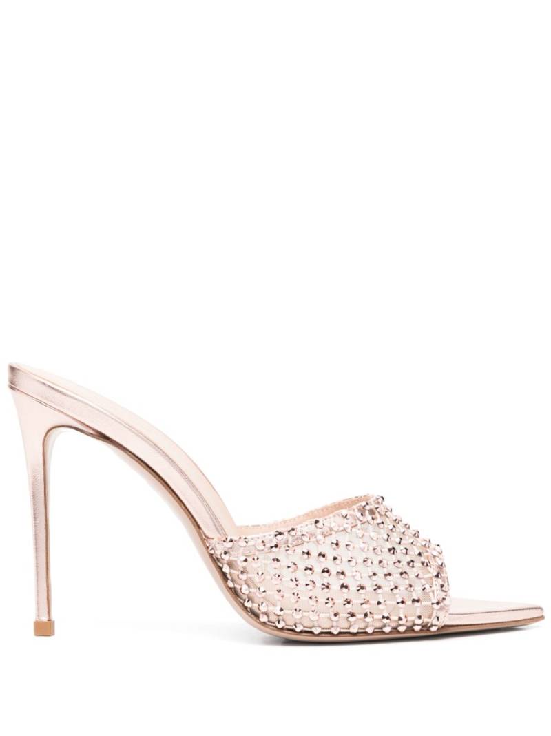 Le Silla Gilda 110mm crystal-embellished mules - Pink von Le Silla