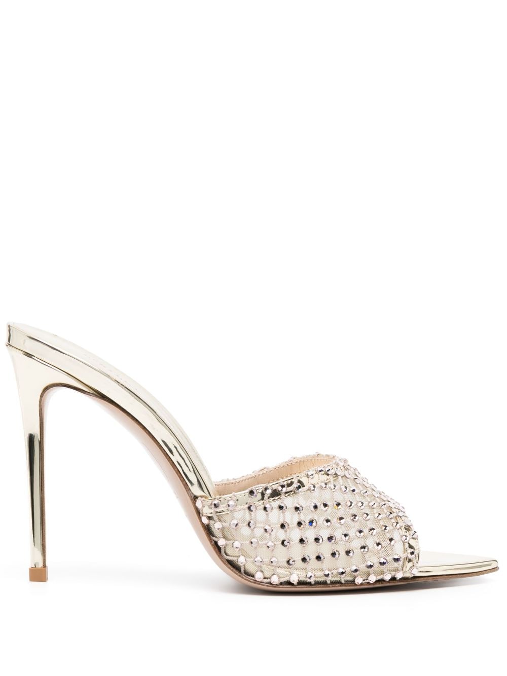 Le Silla Gilda 110mm crystal sandals - Gold von Le Silla