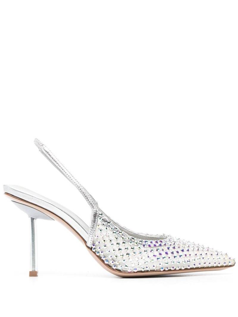 Le Silla Gilda 50mm crystal-embellished pumps - Silver von Le Silla