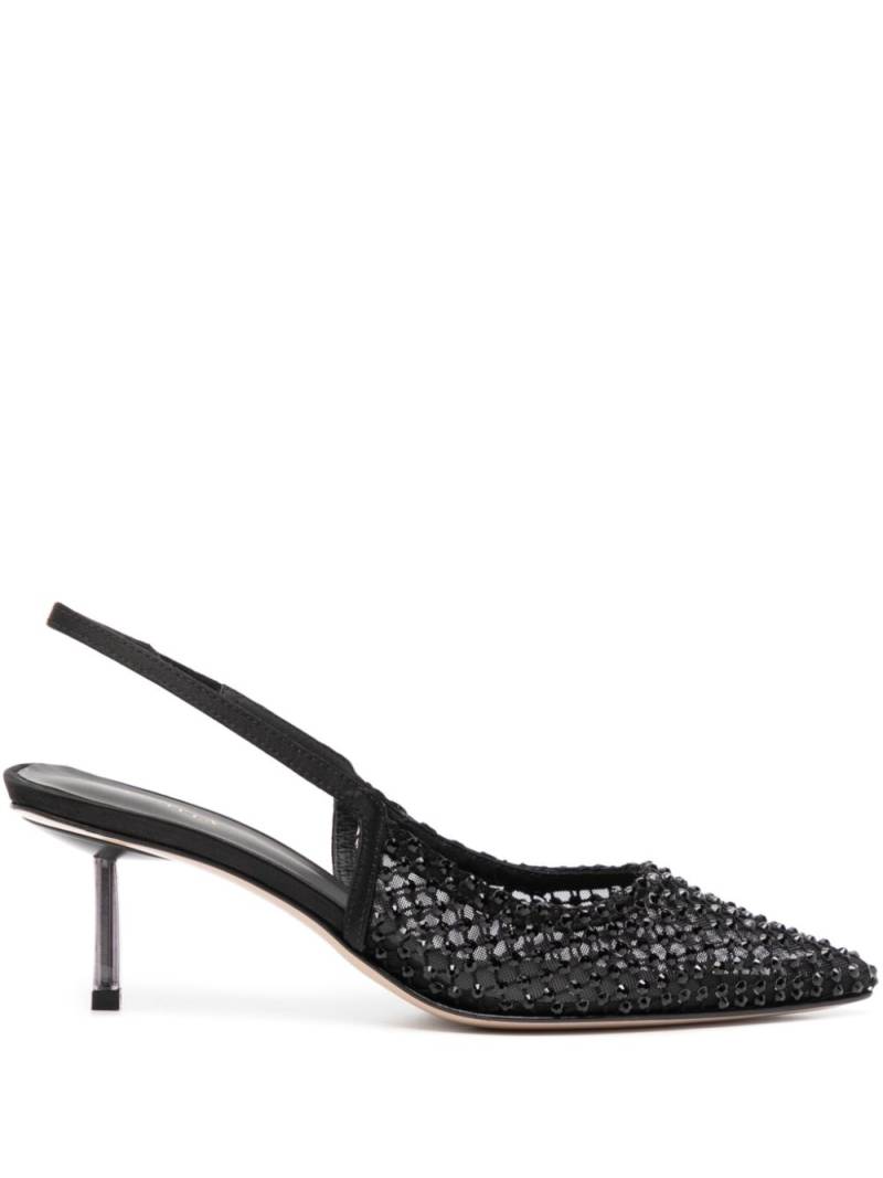 Le Silla Gilda 60mm embellished slingback pumps - Black von Le Silla