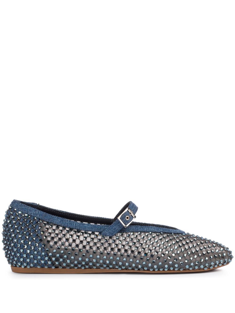 Le Silla Gilda crystal-embellished ballerina shoes - Blue von Le Silla