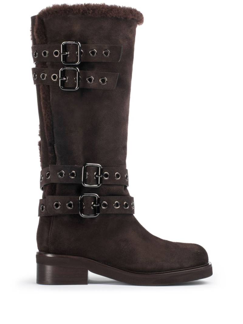 Le Silla Harley buckled suede boots - Brown von Le Silla