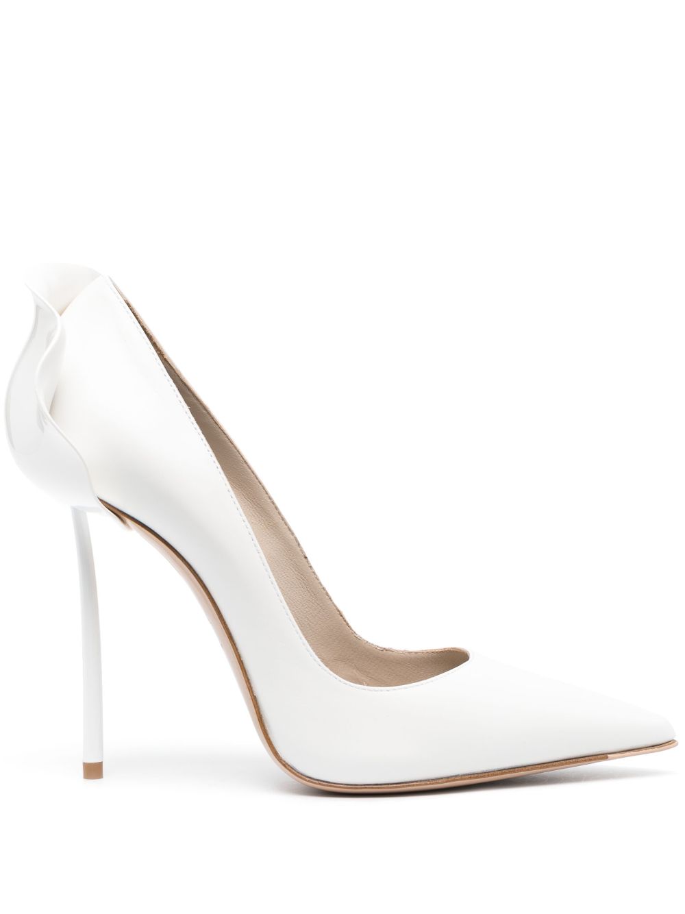 Le Silla Petalo 120mm ruffled-detail pumps - White von Le Silla