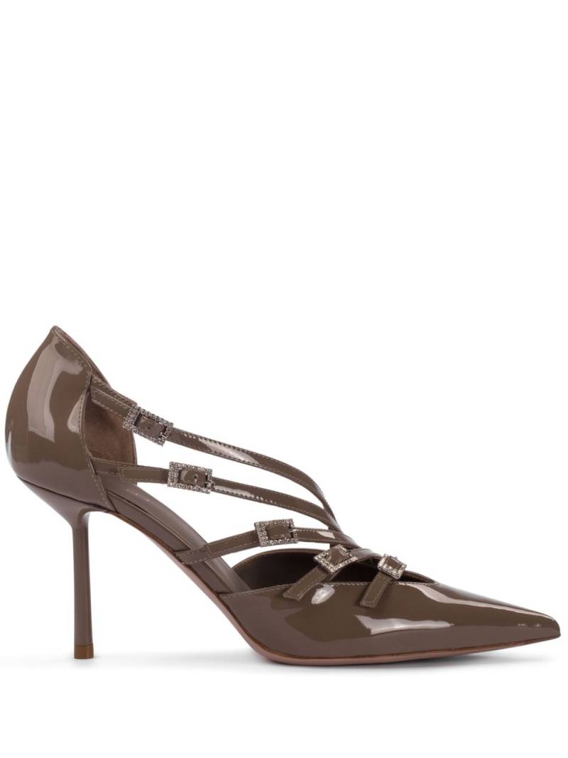 Le Silla Scarlet 100mm leather pumps - Brown von Le Silla