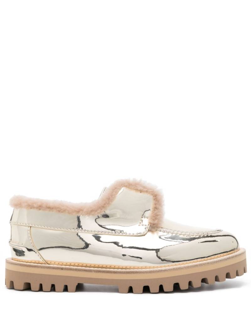 Le Silla Yacht metallic-finish loafers - Gold von Le Silla