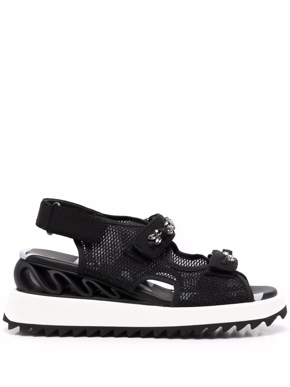Le Silla Yui Wave slingback flatform sandals - Black von Le Silla