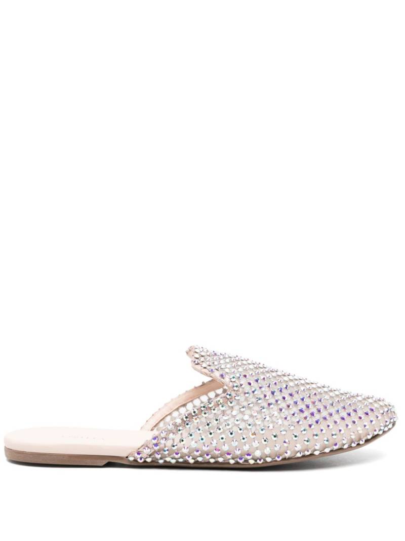 Le Silla crystal-embellished flat mules - Neutrals von Le Silla