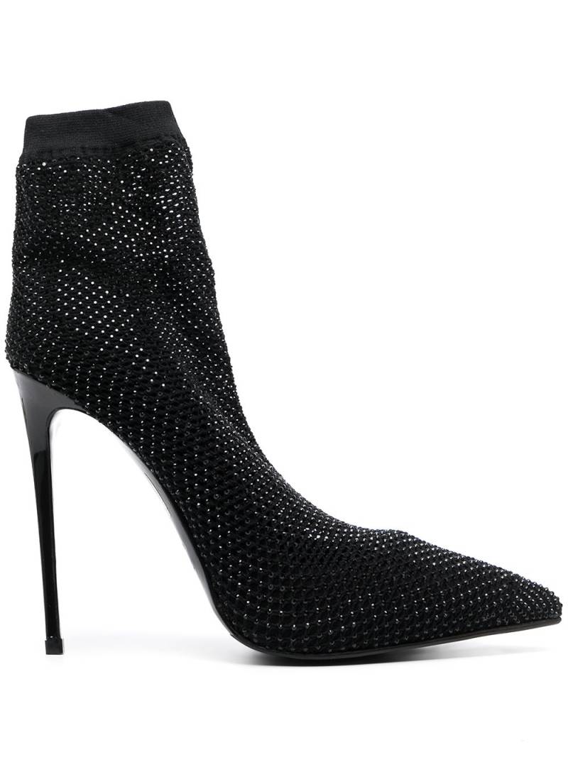 Le Silla crystal-embellished sock pumps - Black von Le Silla