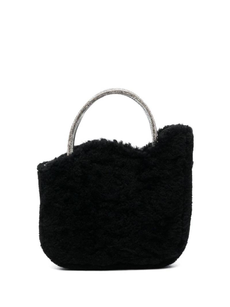 Le Silla micro Ivy shearling bag - Black von Le Silla