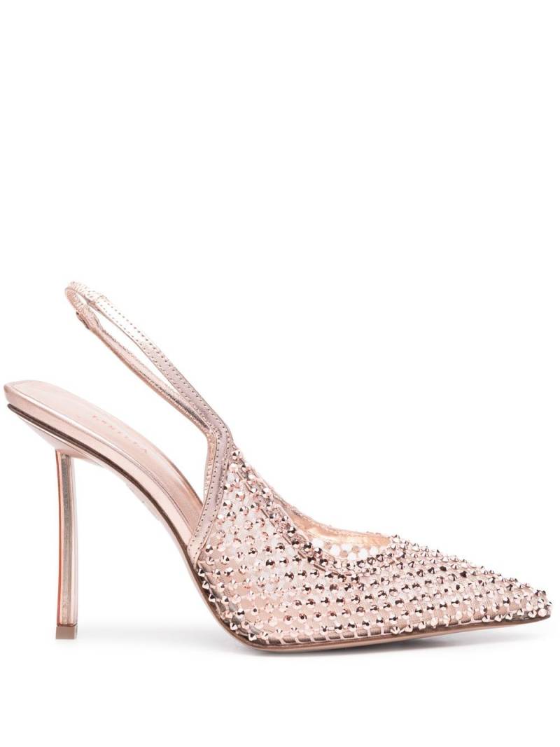 Le Silla rhinestone-embellished 100mm mesh pumps - Pink von Le Silla