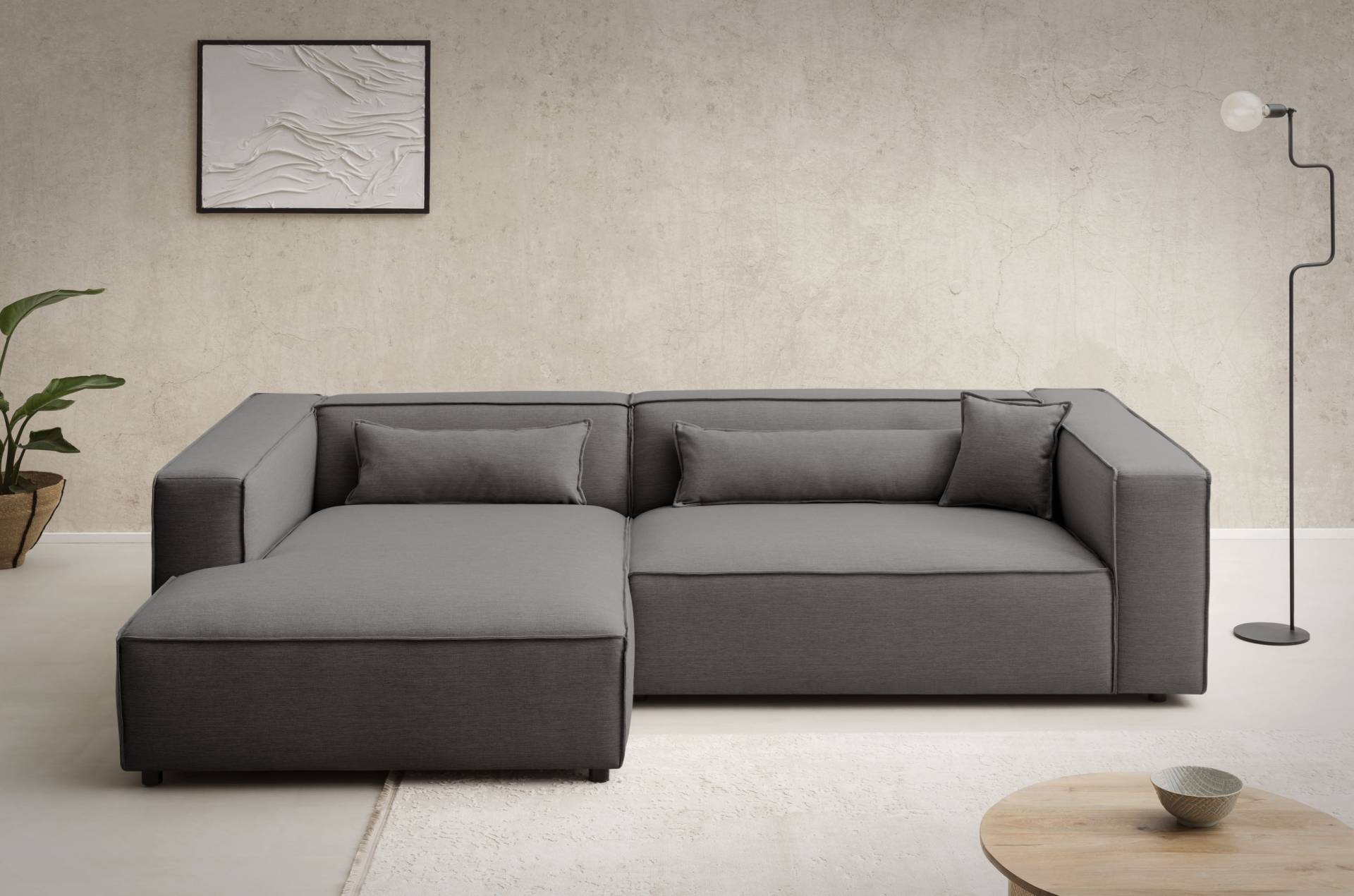 LeGer Home by Lena Gercke Ecksofa »PIARA XXL, besonders tiefe Sitzfläche, L-Form,«, Inklusive 2 Rückenkissen 80x35 cm und 1 Zierkissen 40x40 cm von LeGer Home by Lena Gercke