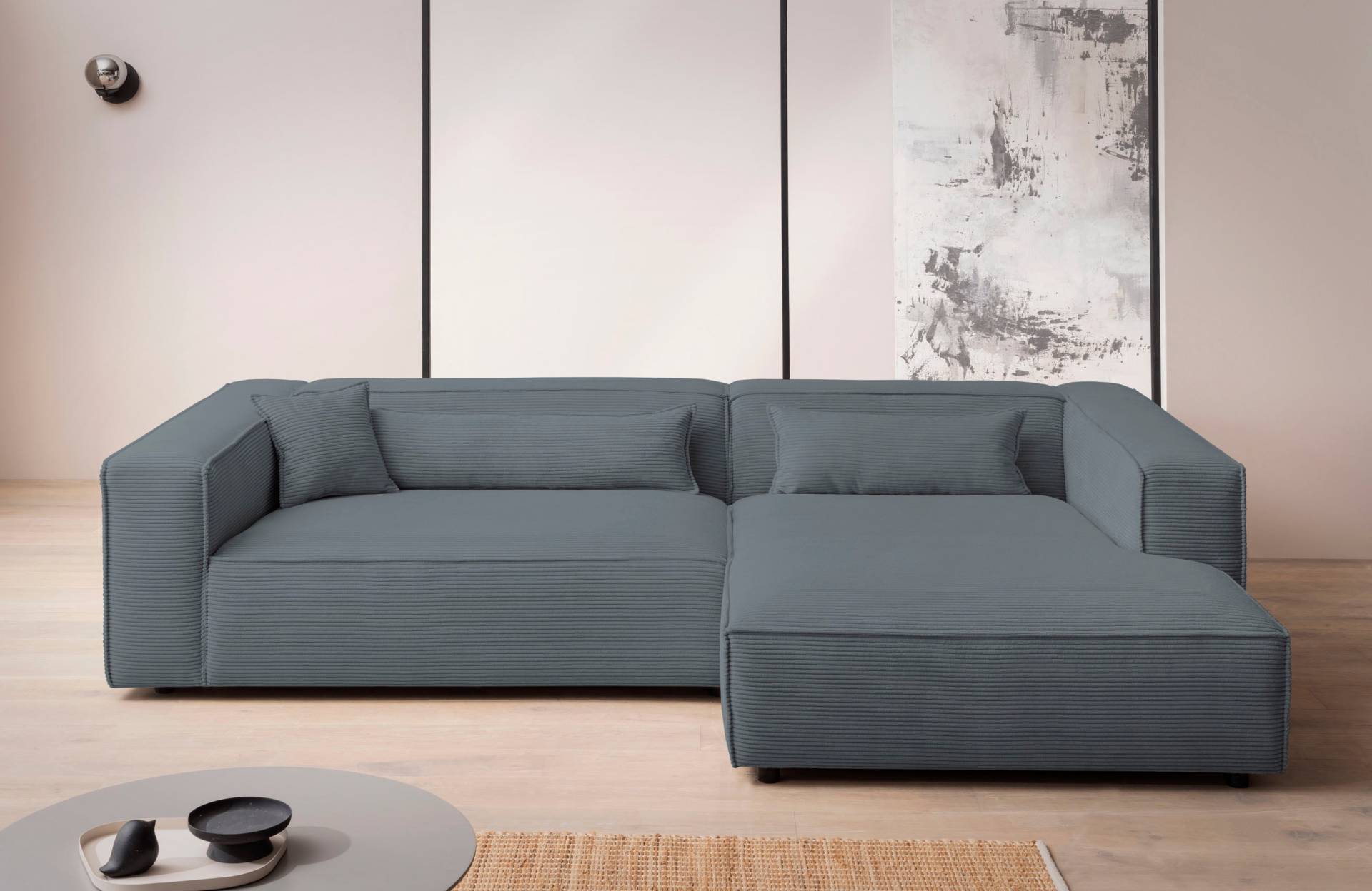 LeGer Home by Lena Gercke Ecksofa »PIARA XXL, besonders tiefe Sitzfläche, L-Form,«, Inklusive 2 Rückenkissen 80x35 cm und 1 Zierkissen 40x40 cm von LeGer Home by Lena Gercke