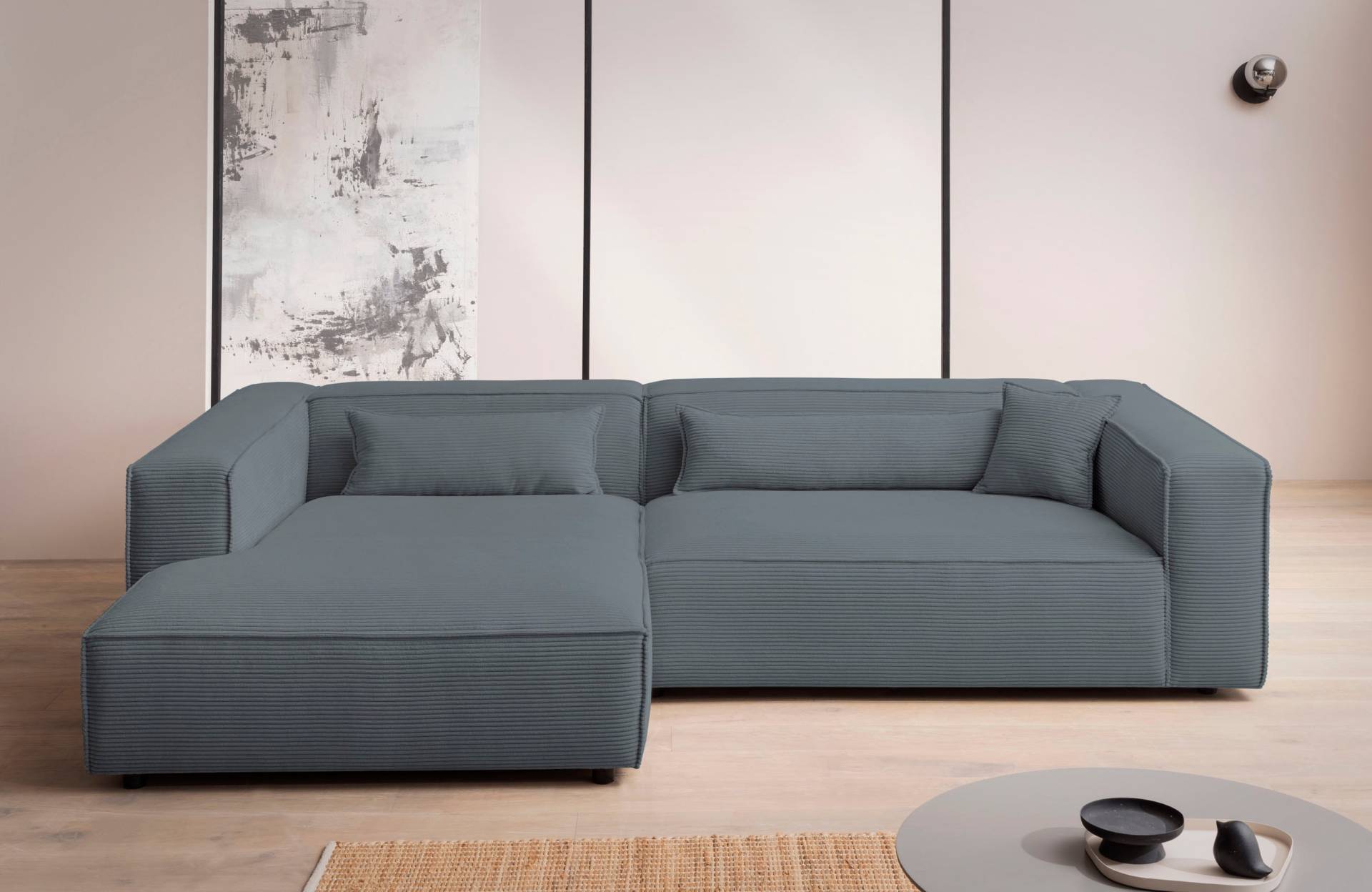 LeGer Home by Lena Gercke Ecksofa »PIARA XXL, besonders tiefe Sitzfläche, L-Form,«, Inklusive 2 Rückenkissen 80x35 cm und 1 Zierkissen 40x40 cm von LeGer Home by Lena Gercke