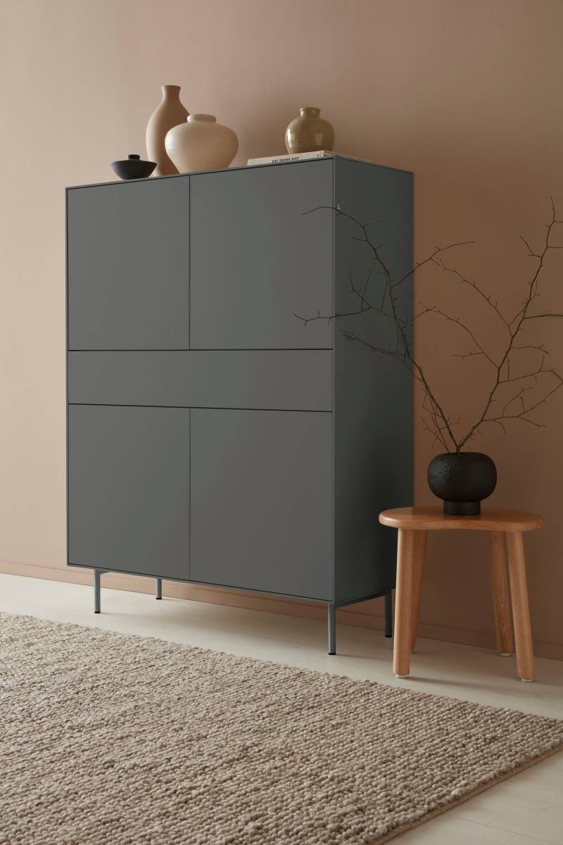 LeGer Home by Lena Gercke Highboard »Essentials«, Höhe: 144cm, MDF lackiert, Push-to-open-Funktion von LeGer Home by Lena Gercke