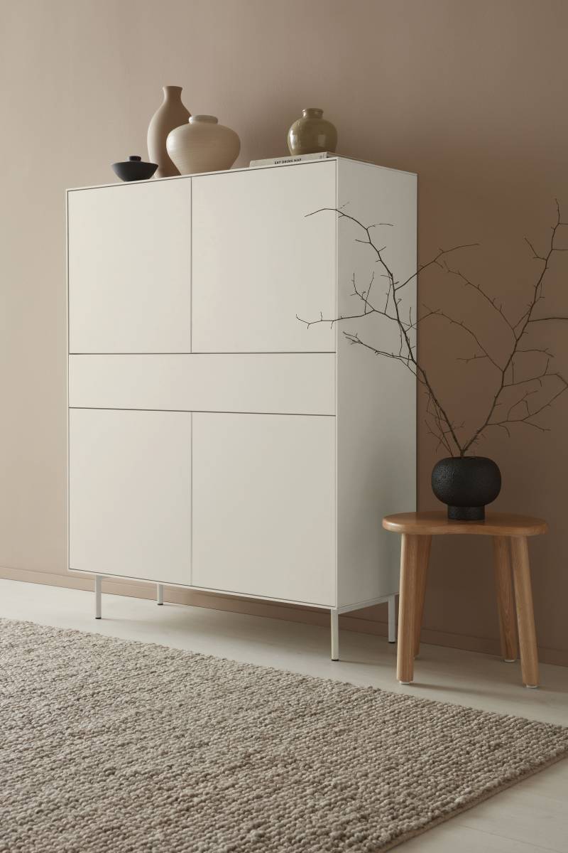 LeGer Home by Lena Gercke Highboard »Essentials«, Höhe: 144cm, MDF lackiert, Push-to-open-Funktion von LeGer Home by Lena Gercke