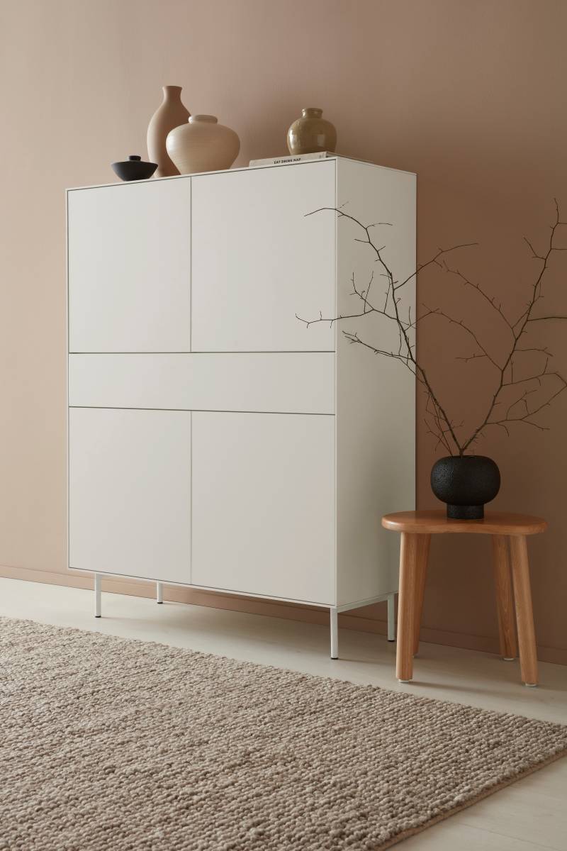 LeGer Home by Lena Gercke Highboard »Essentials«, Höhe: 144cm, MDF lackiert, Push-to-open-Funktion von LeGer Home by Lena Gercke