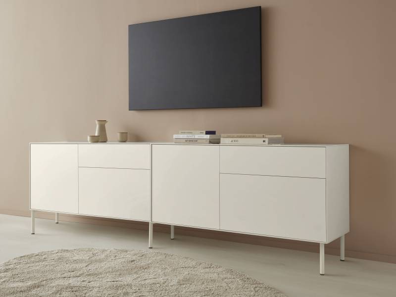 LeGer Home by Lena Gercke Lowboard »Essentials«, (2 St.), Breite: 254cm, MDF lackiert, Push-to-open-Funktion von LeGer Home by Lena Gercke