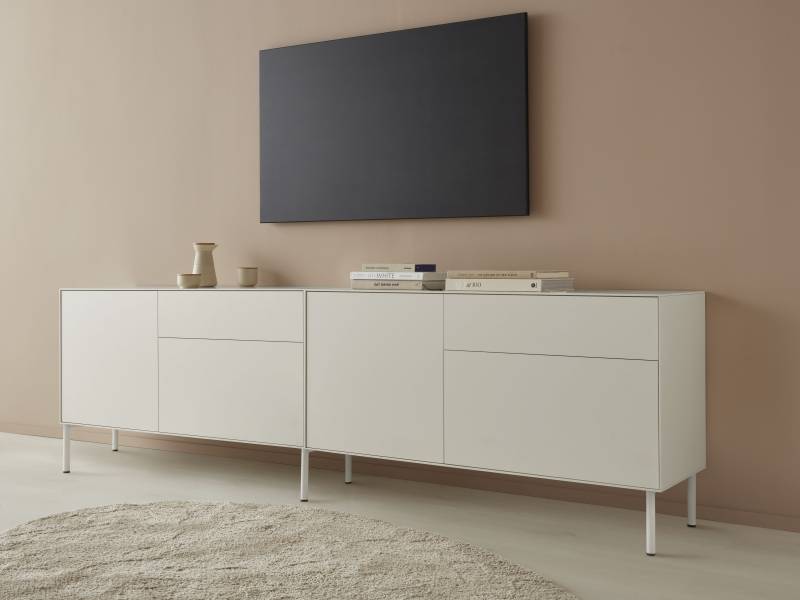 LeGer Home by Lena Gercke Lowboard »Essentials«, (2 St.), Breite: 254cm, MDF lackiert, Push-to-open-Funktion von LeGer Home by Lena Gercke