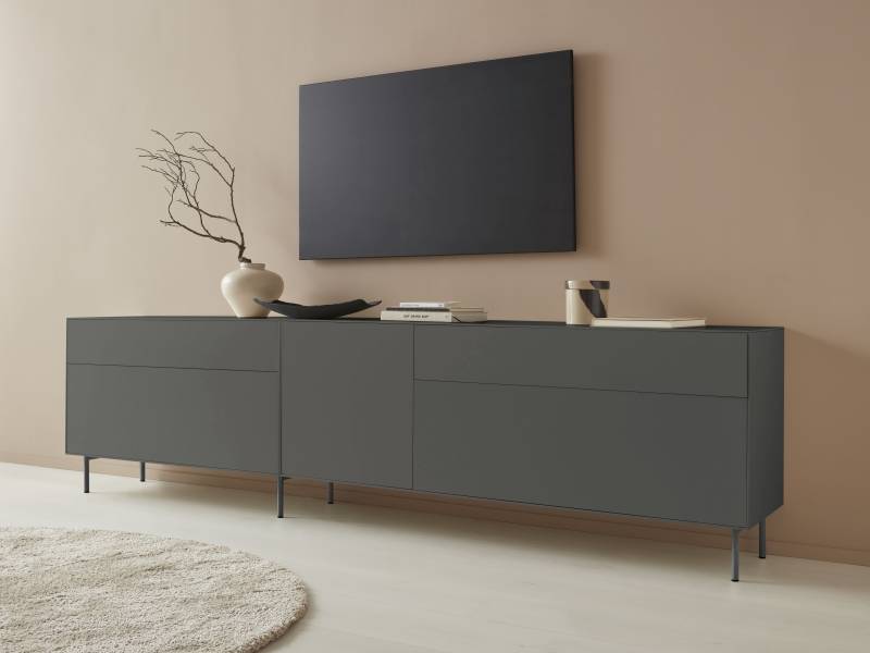 LeGer Home by Lena Gercke Lowboard »Essentials«, (2 St.), Breite: 279cm, MDF lackiert, Push-to-open-Funktion von LeGer Home by Lena Gercke