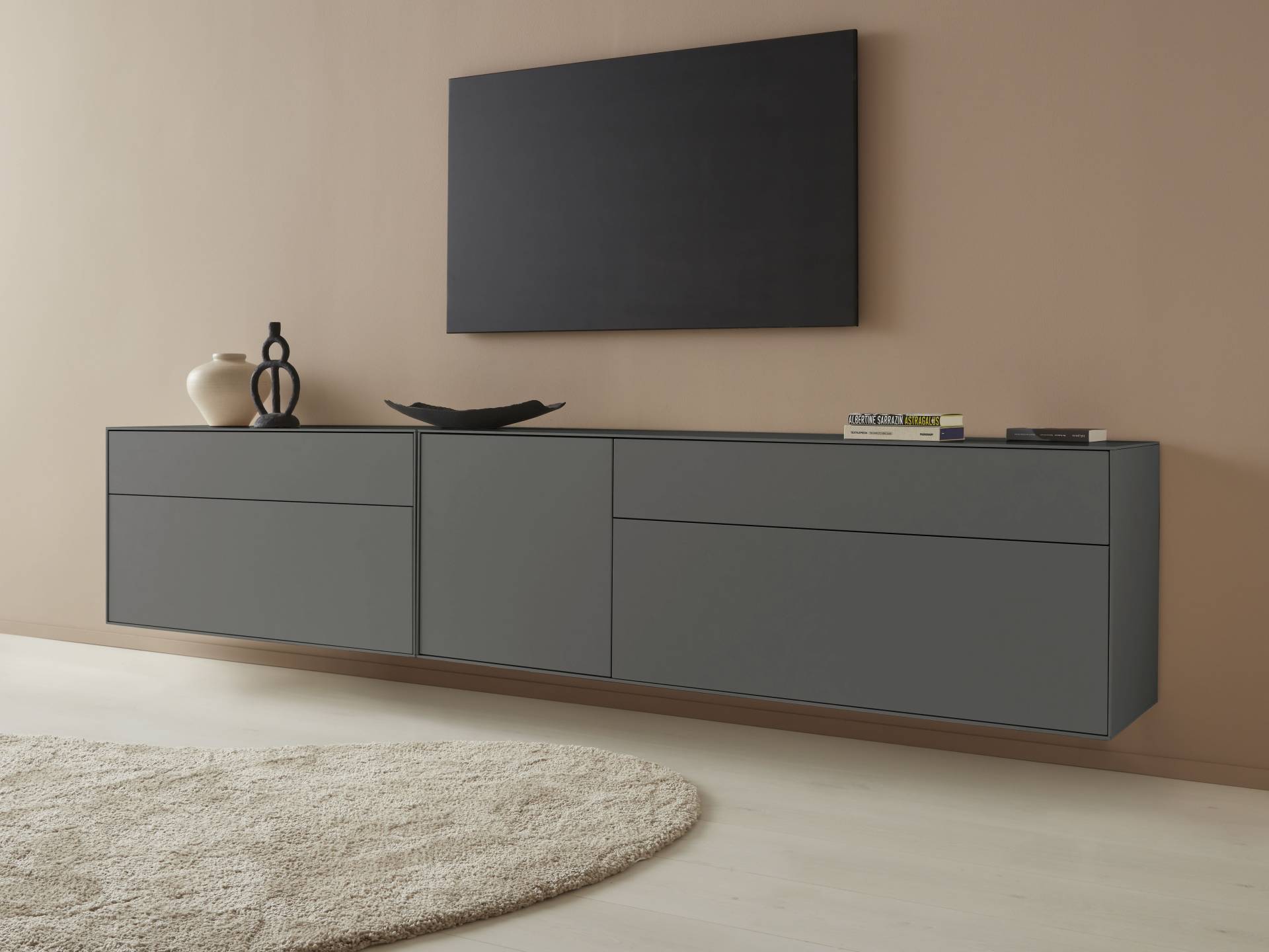 LeGer Home by Lena Gercke Lowboard »Essentials«, (2 St.), Breite: 279cm, MDF lackiert, Push-to-open-Funktion von LeGer Home by Lena Gercke