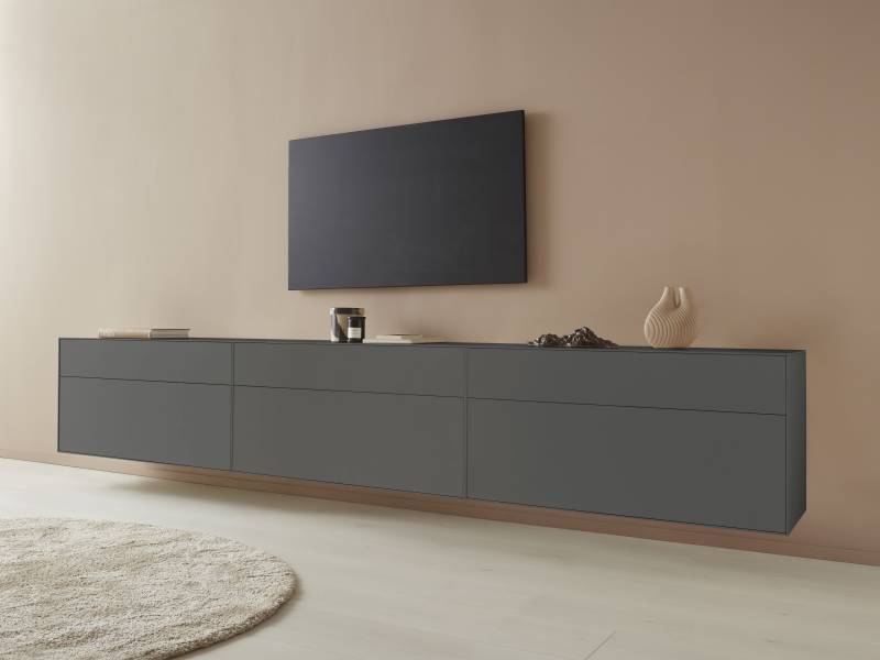 LeGer Home by Lena Gercke Lowboard »Essentials«, (3 St.), Breite: 336cm, MDF lackiert, Push-to-open-Funktion von LeGer Home by Lena Gercke