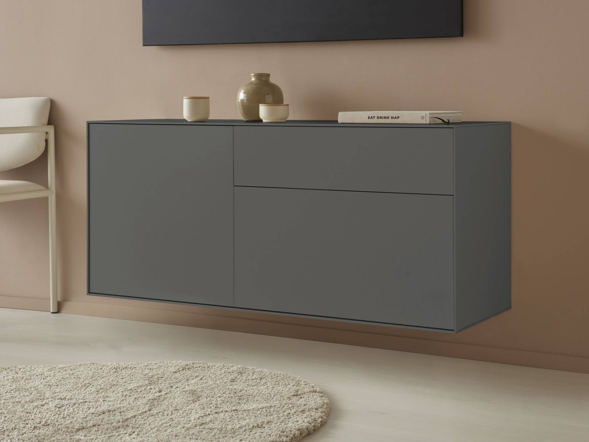 LeGer Home by Lena Gercke Lowboard »Essentials«, Breite: 127 cm, MDF lackiert, Push-to-open-Funktion von LeGer Home by Lena Gercke