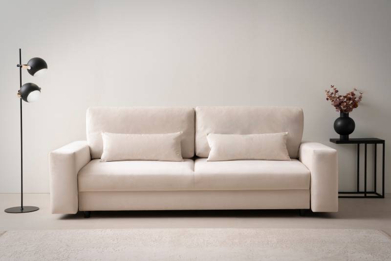 LeGer Home by Lena Gercke Schlafsofa »Imoga, Polster mit Schlaffunktion, 3-Sitzer Sofa, Couch mit Bettkasten«, in modernen Farben und Stoffen, Bettfunktion, Liegefläche: 200x150 cm von LeGer Home by Lena Gercke