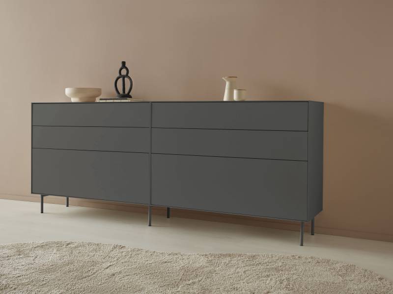 LeGer Home by Lena Gercke Sideboard »Essentials«, (2 St.), Breite: 224cm, MDF lackiert, Push-to-open-Funktion von LeGer Home by Lena Gercke