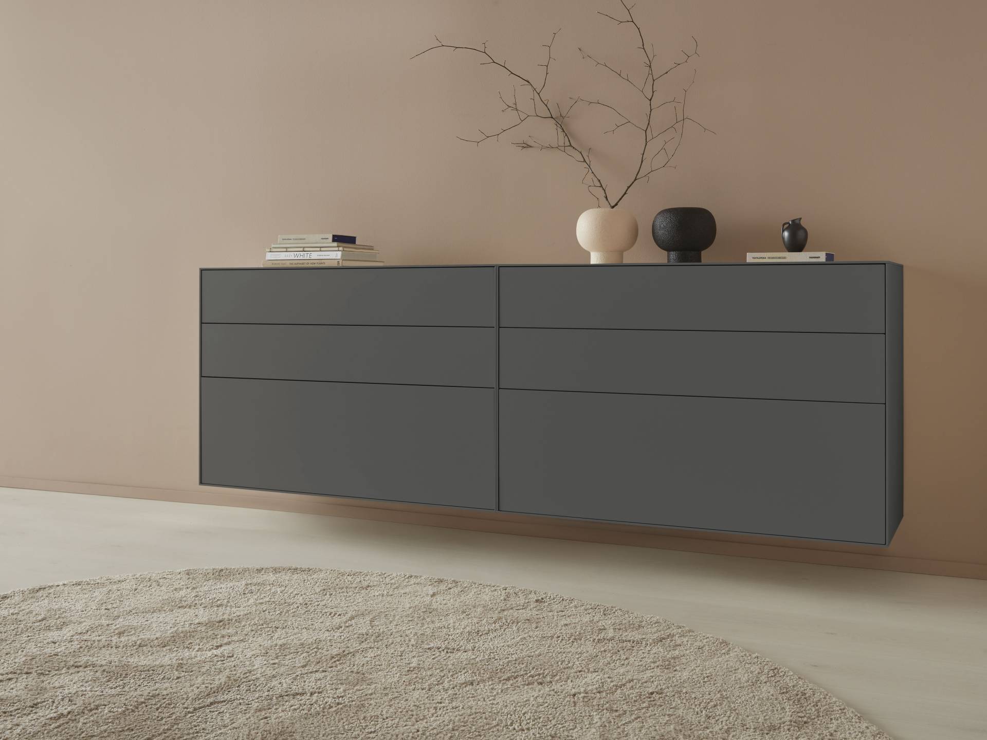 LeGer Home by Lena Gercke Sideboard »Essentials«, (2 St.), Breite: 224cm, MDF lackiert, Push-to-open-Funktion von LeGer Home by Lena Gercke