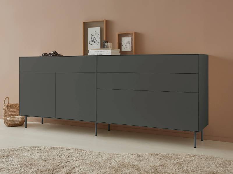 LeGer Home by Lena Gercke Sideboard »Essentials«, (2 St.), Breite: 224cm, MDF lackiert, Push-to-open-Funktion von LeGer Home by Lena Gercke