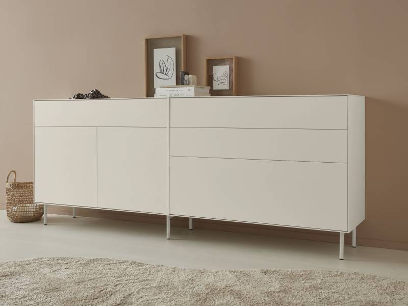 LeGer Home by Lena Gercke Sideboard »Essentials«, (2 St.), Breite: 224cm, MDF lackiert, Push-to-open-Funktion von LeGer Home by Lena Gercke