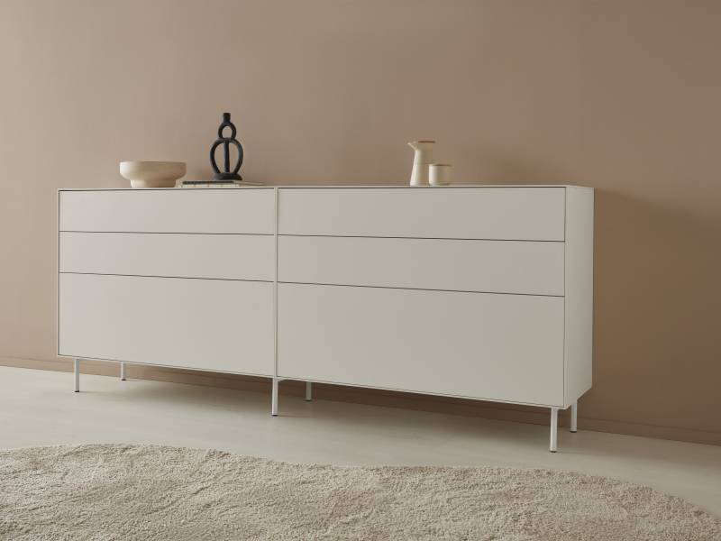 LeGer Home by Lena Gercke Sideboard »Essentials«, (2 St.), Breite: 224cm, MDF lackiert, Push-to-open-Funktion von LeGer Home by Lena Gercke