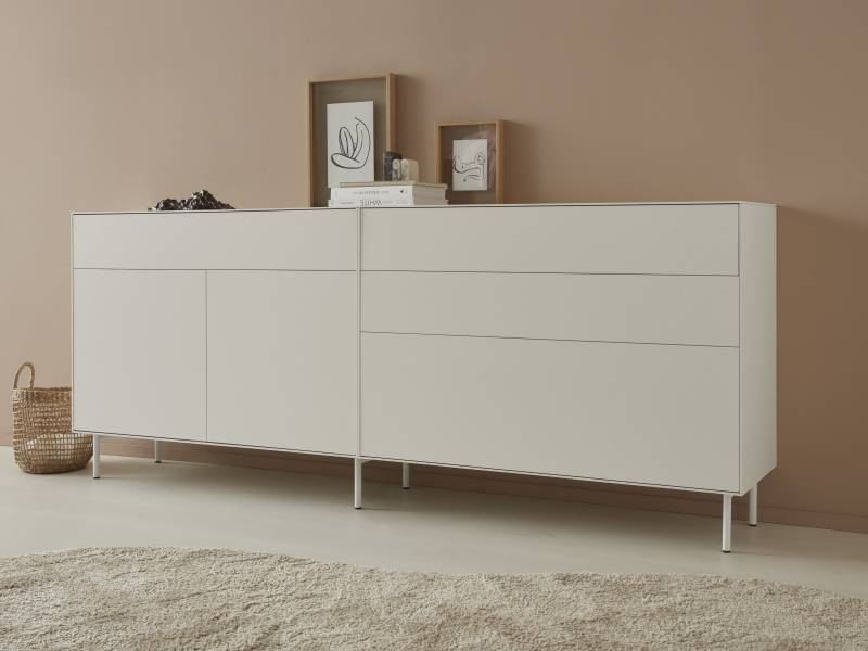 LeGer Home by Lena Gercke Sideboard »Essentials«, (2 St.), Breite: 224cm, MDF lackiert, Push-to-open-Funktion von LeGer Home by Lena Gercke