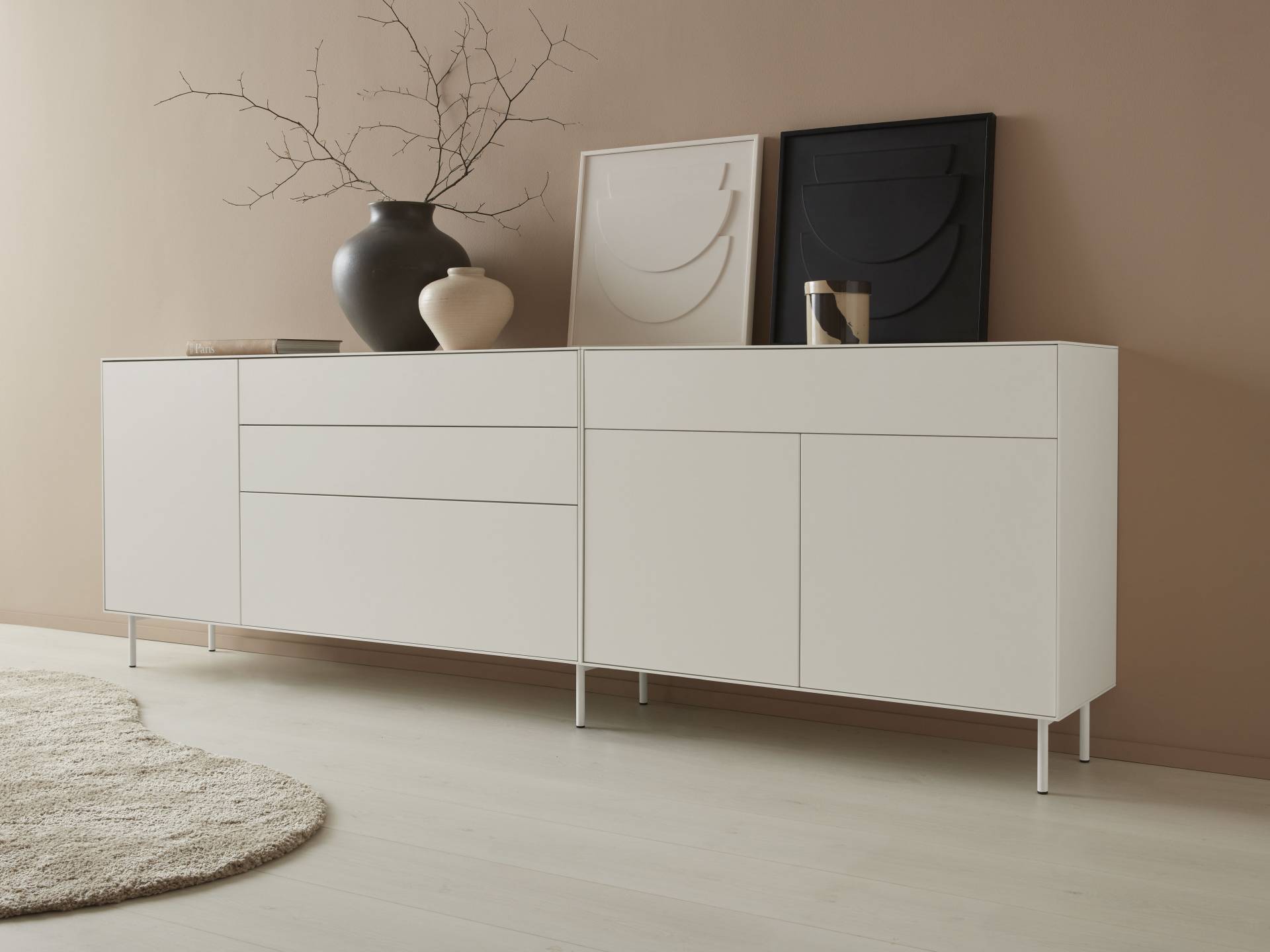 LeGer Home by Lena Gercke Sideboard »Essentials«, (2 St.), Breite: 279cm, MDF lackiert, Push-to-open-Funktion von LeGer Home by Lena Gercke