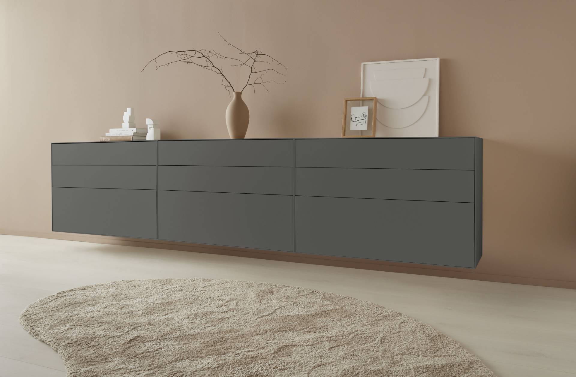 LeGer Home by Lena Gercke Sideboard »Essentials«, (3 St.), Breite: 335cm, MDF lackiert, Push-to-open-Funktion von LeGer Home by Lena Gercke