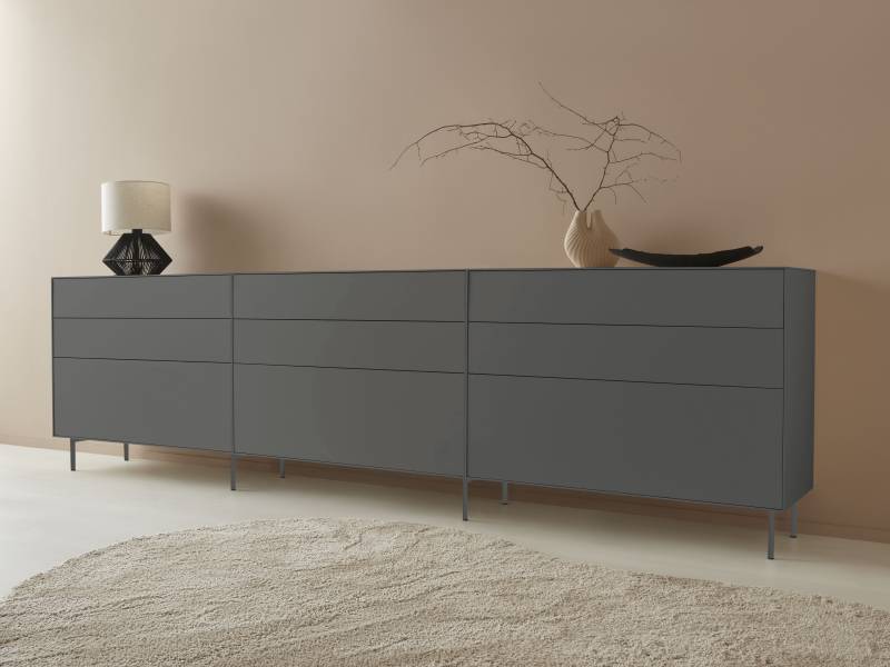 LeGer Home by Lena Gercke Sideboard »Essentials«, (3 St.), Breite: 335cm, MDF lackiert, Push-to-open-Funktion von LeGer Home by Lena Gercke