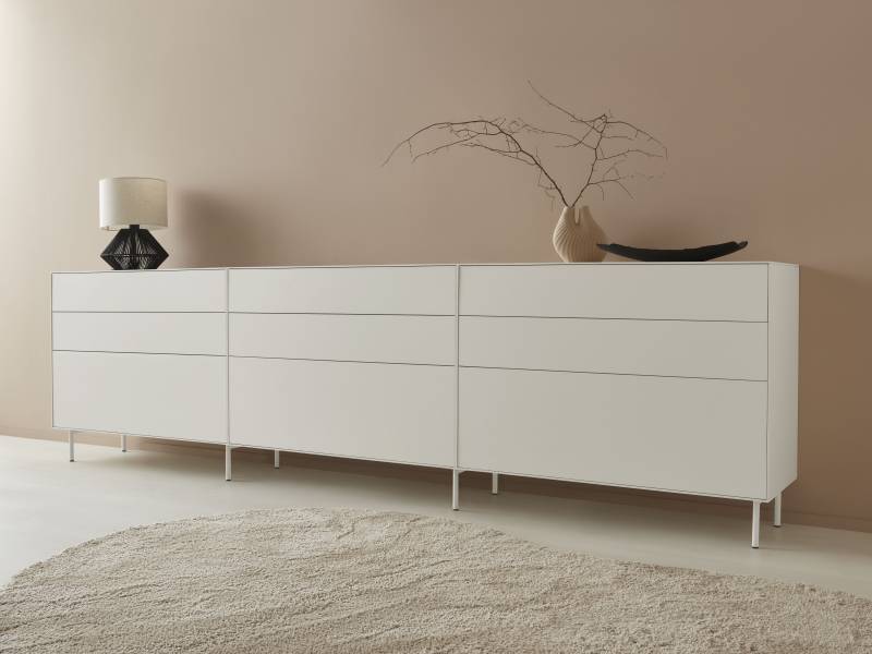 LeGer Home by Lena Gercke Sideboard »Essentials«, (3 St.), Breite: 335cm, MDF lackiert, Push-to-open-Funktion von LeGer Home by Lena Gercke