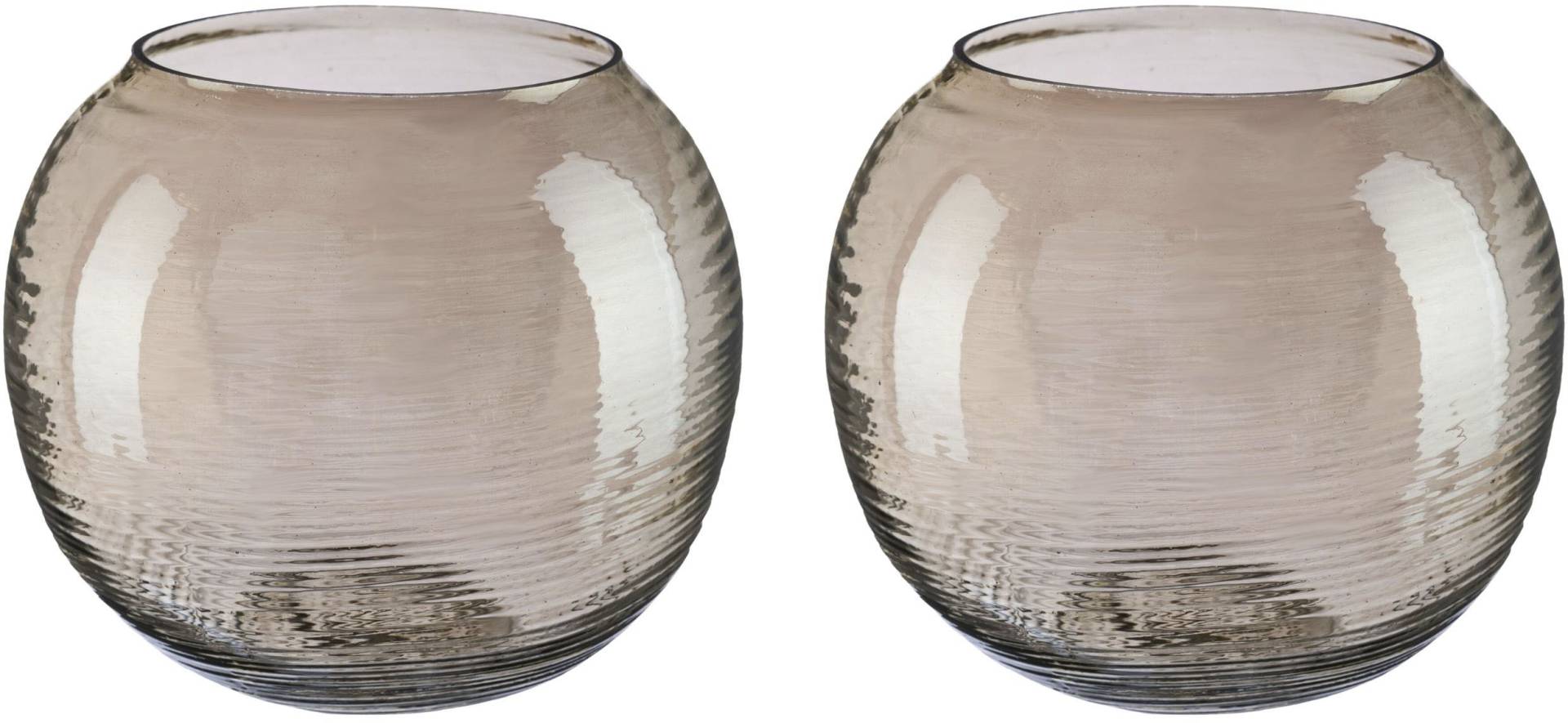 LeGer Home by Lena Gercke Teelichthalter »Kerzenhalter Aliya«, (Set, 2 St.), aus Glas, mit eleganter Struktur von LeGer Home by Lena Gercke