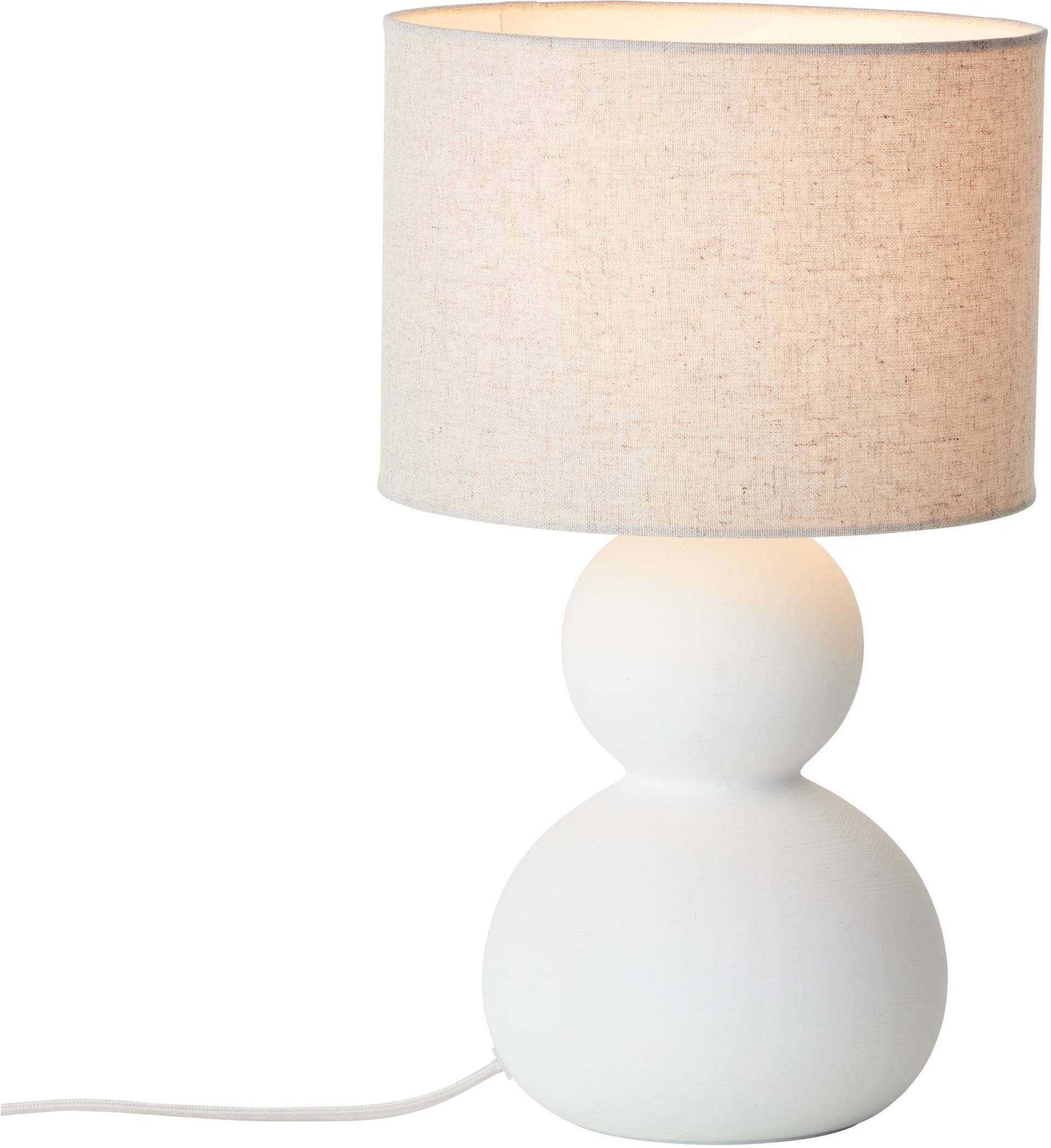 LeGer Home by Lena Gercke Tischleuchte »Malu«, 1 flammig, Leuchtmittel E14   ohne Leuchtmittel, 1 x E14, max. 40W, weiss/beige von LeGer Home by Lena Gercke