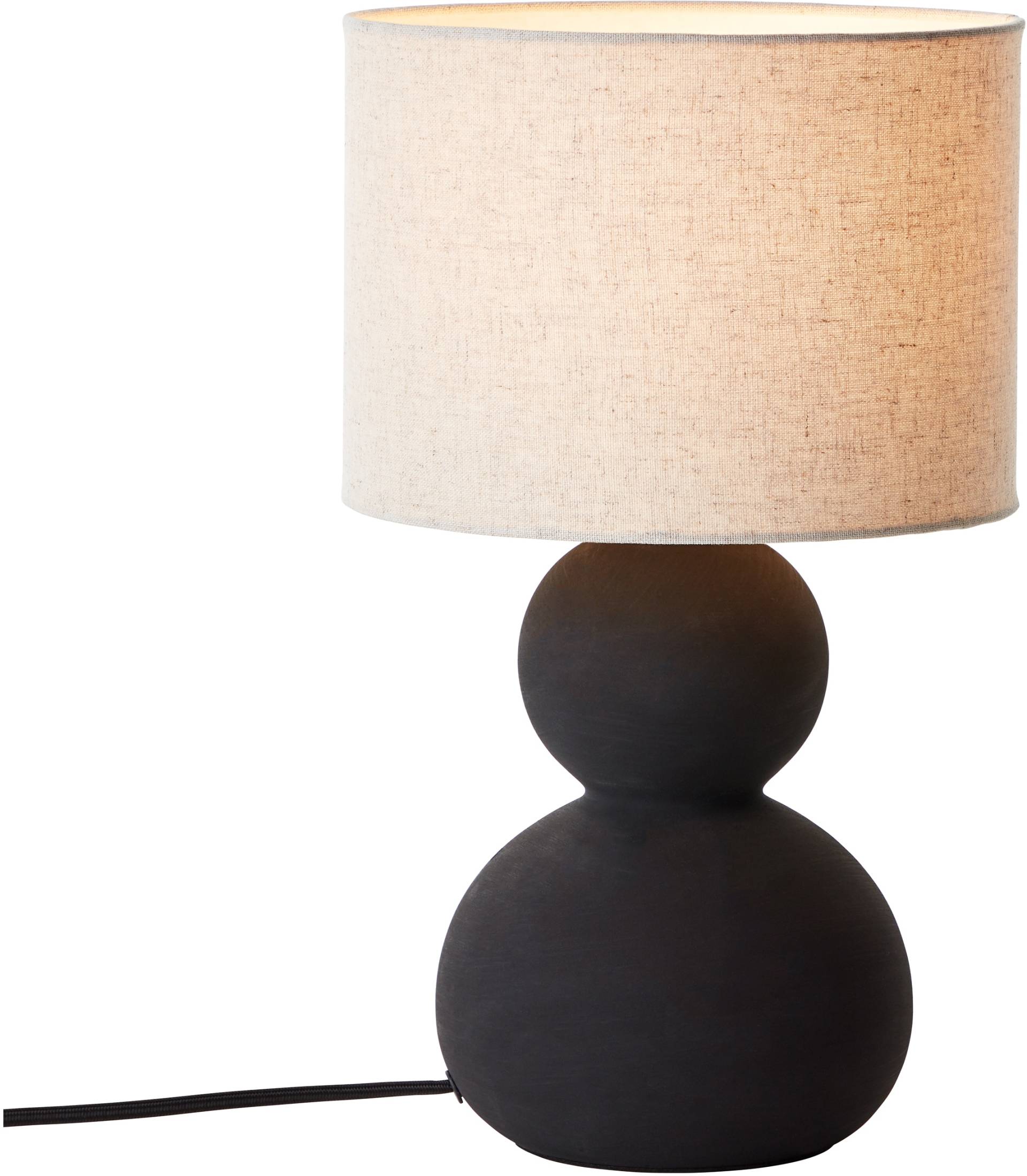 LeGer Home by Lena Gercke Tischleuchte »Malu«, 1 flammig, Leuchtmittel E27   ohne Leuchtmittel, 1 x E27, max. 40W, schwarz/beige von LeGer Home by Lena Gercke