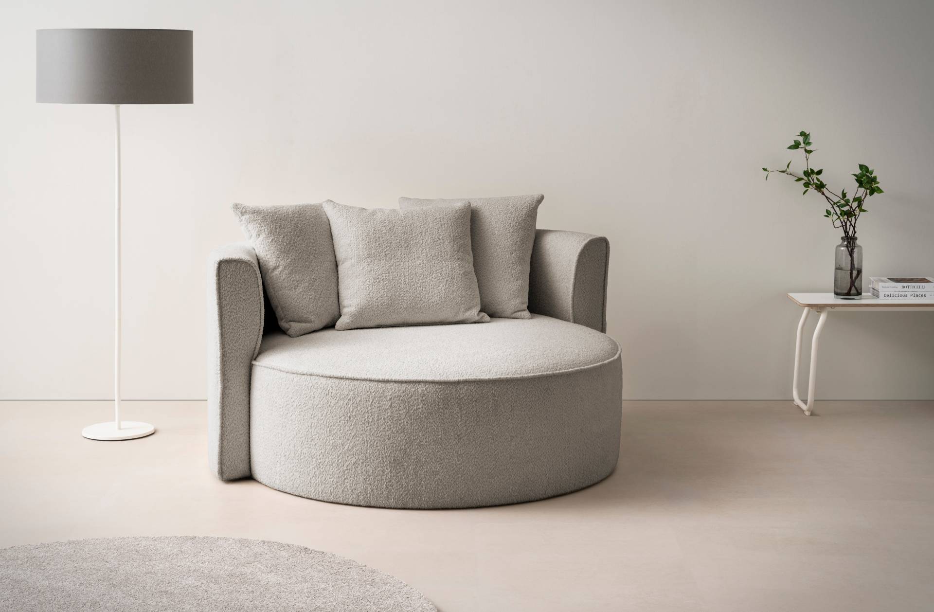 LeGer Home by Lena Gercke XXL-Sessel »Isalie, Sessel in modernen Farben, Lesesessel, Loveseat, Big-Sessel«, trendige Stoffe, mit 3 Zierkissen, grosse Sitzfläche, Hocker optional von LeGer Home by Lena Gercke