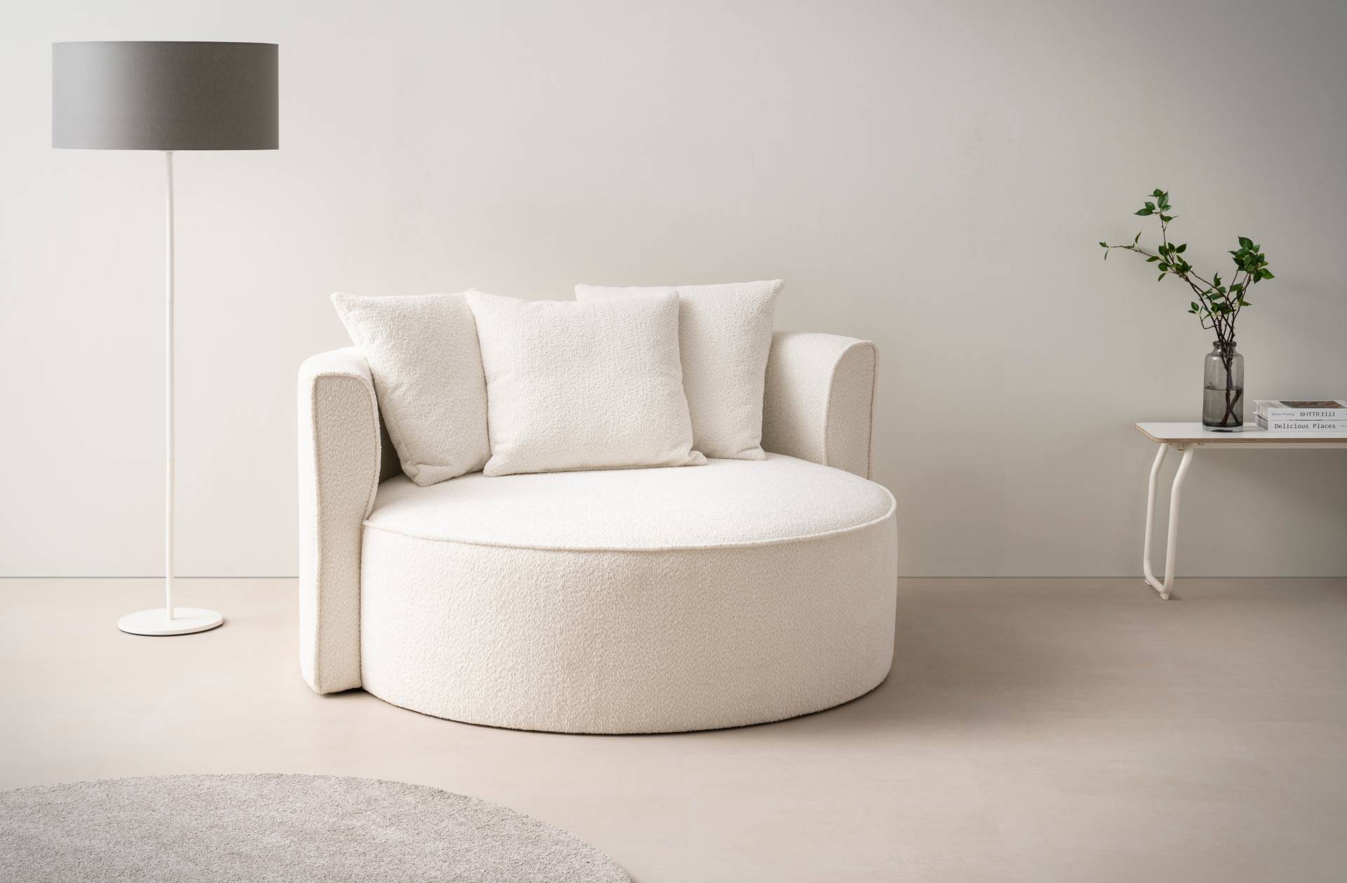 LeGer Home by Lena Gercke XXL-Sessel »Isalie, Sessel in modernen Farben, Lesesessel, Loveseat, Big-Sessel«, trendige Stoffe, mit 3 Zierkissen, grosse Sitzfläche, Hocker optional von LeGer Home by Lena Gercke