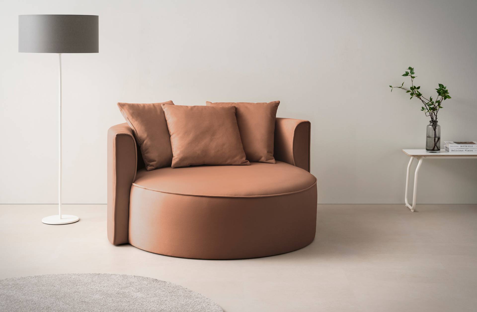 LeGer Home by Lena Gercke XXL-Sessel »Isalie, Sessel in modernen Farben, Lesesessel, Loveseat, Big-Sessel«, trendige Stoffe, mit 3 Zierkissen, grosse Sitzfläche, Hocker optional von LeGer Home by Lena Gercke