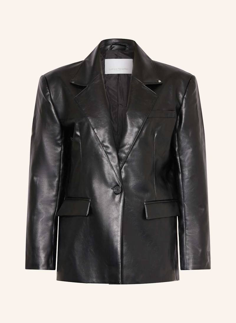 Leger Studio Blazer Insa In Lederoptik schwarz von LeGer Studio