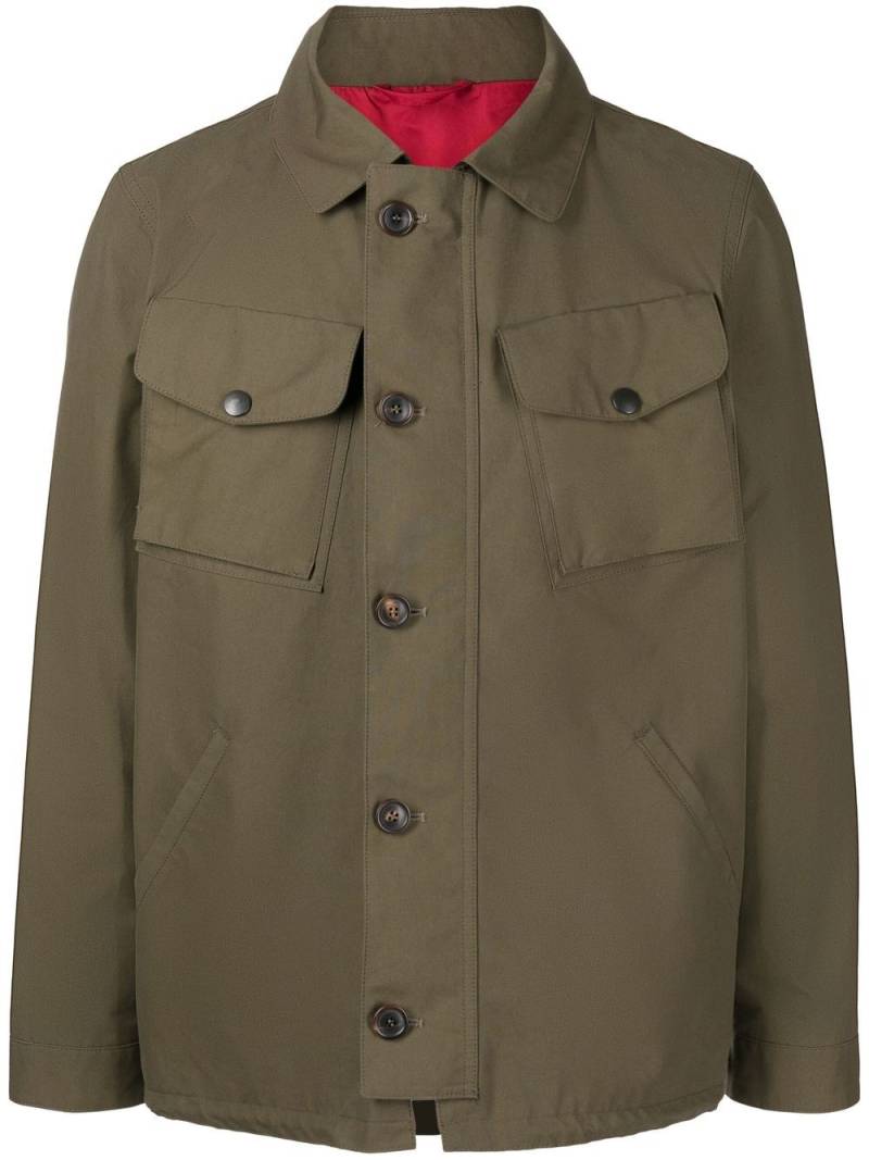 Leathersmith of London Hudson button-down shirt jacket - Green von Leathersmith of London