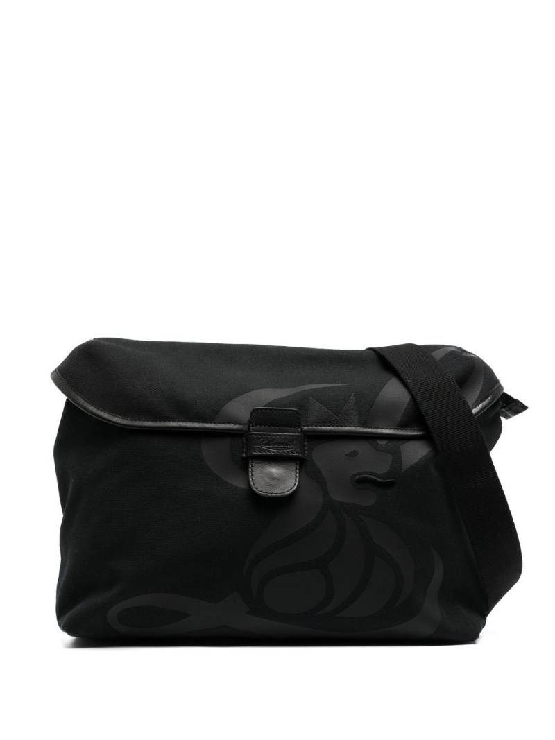 Leathersmith of London Lion canvas messenger bag - Black von Leathersmith of London