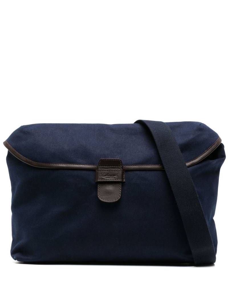 Leathersmith of London canvas messenger bag - Blue von Leathersmith of London