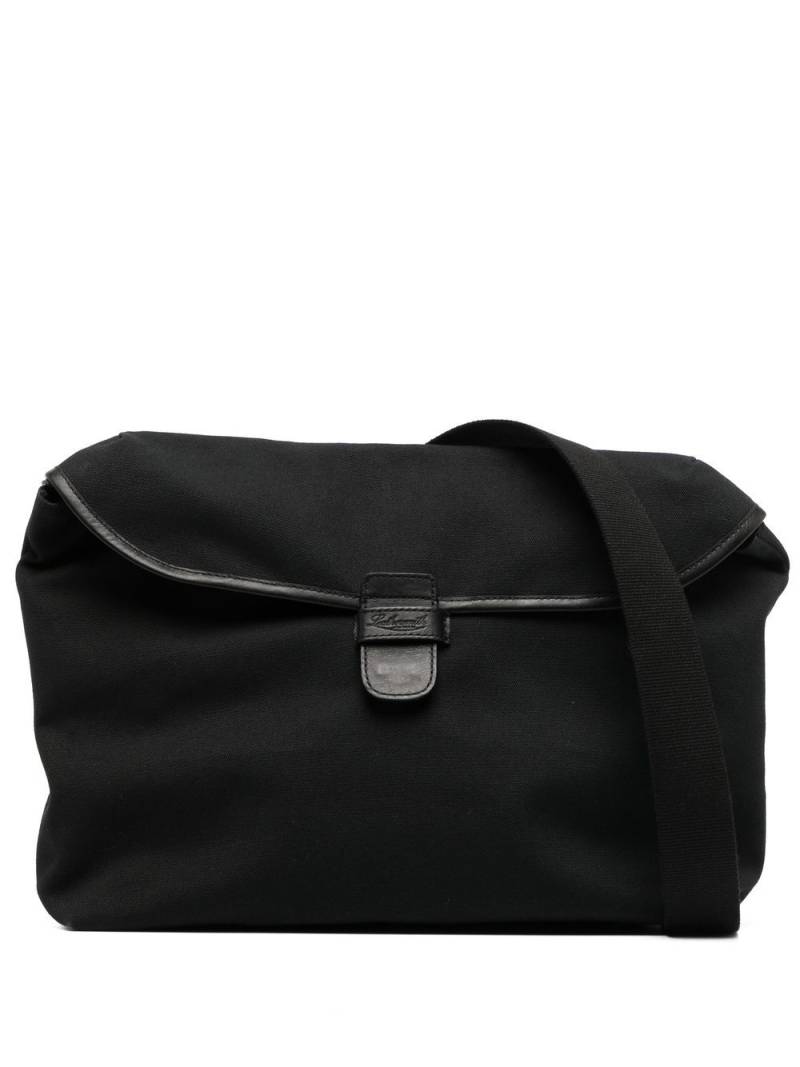 Leathersmith of London embossed-logo detail messenger bag - Black von Leathersmith of London